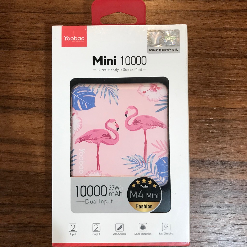 Pin sạc dự phòng Yoobao M4 mini 10000mAh Pin Li-Polymer 2 đầu vào 2 đầu ra cho điện thoại máy tính bảng....