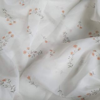 Vải organza xước hoa