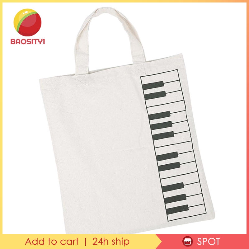 【Hàng sẵn sàng】Túi xách tote hình phím đàn piano