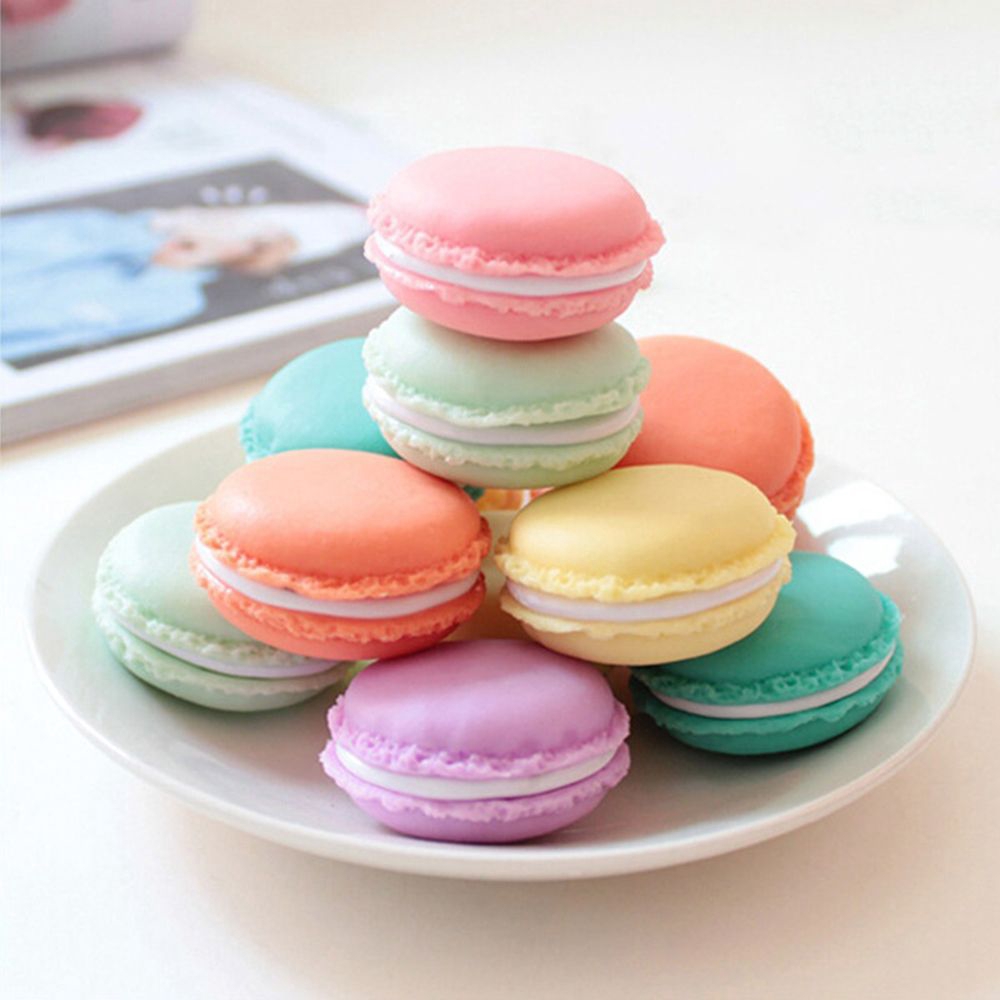 Hộp đựng trang sức hình bánh macaron màu ngẫu nhiên