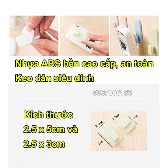 Bộ 2 móc dán tường treo điều khiển TV tiện dụng