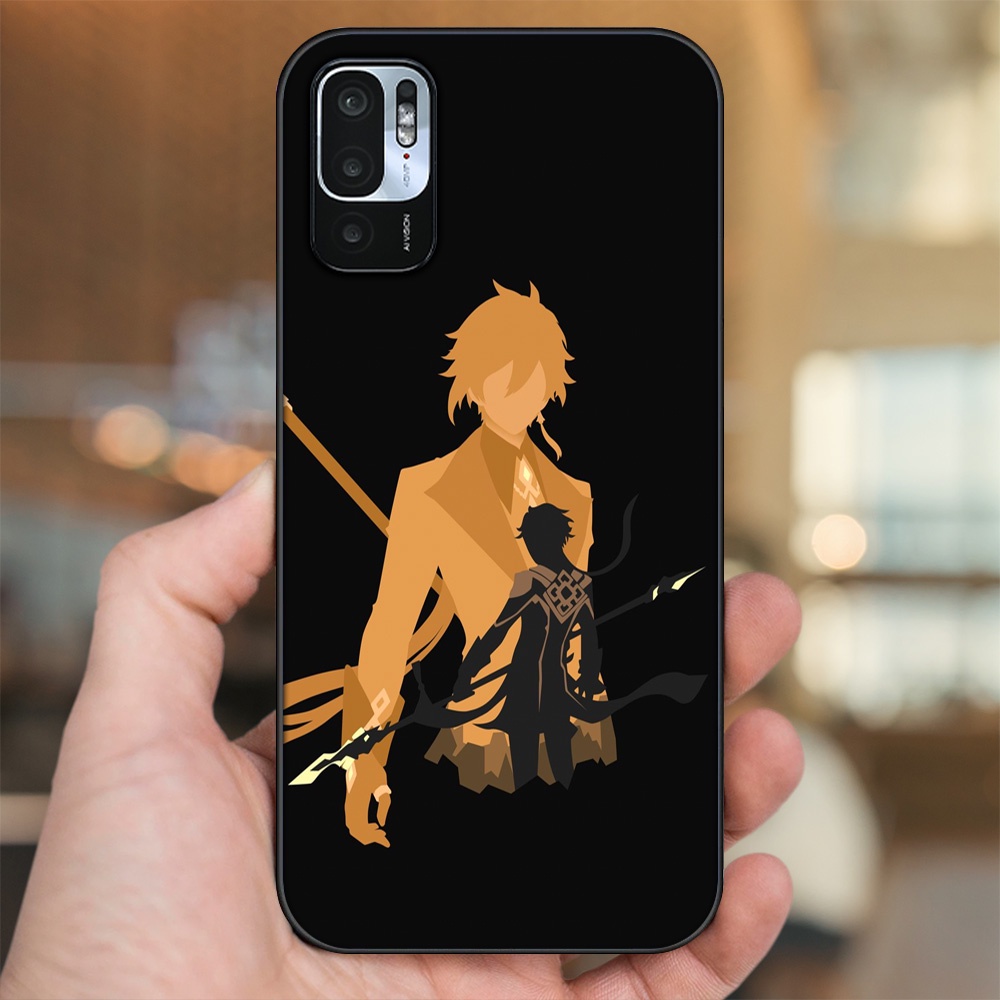 Ốp lưng Xiaomi Redmi Note 10 5G viền đen in hình Zhongli Genshin Impact