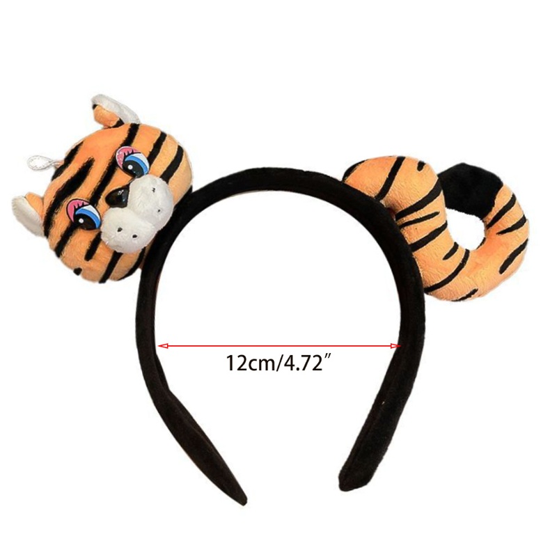Flgo Băng Đô Cài Tóc Hình Hổ Hoạt Hình Có Đuôi Cho Búp Bê Trang Điểm
