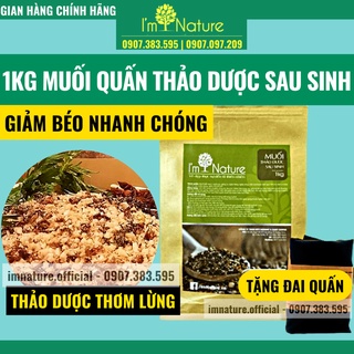 Muối Thảo Dược Giảm Mỡ Bụng Cho Mẹ Sau Sinh I m Nature 1KG + Tặng Đai