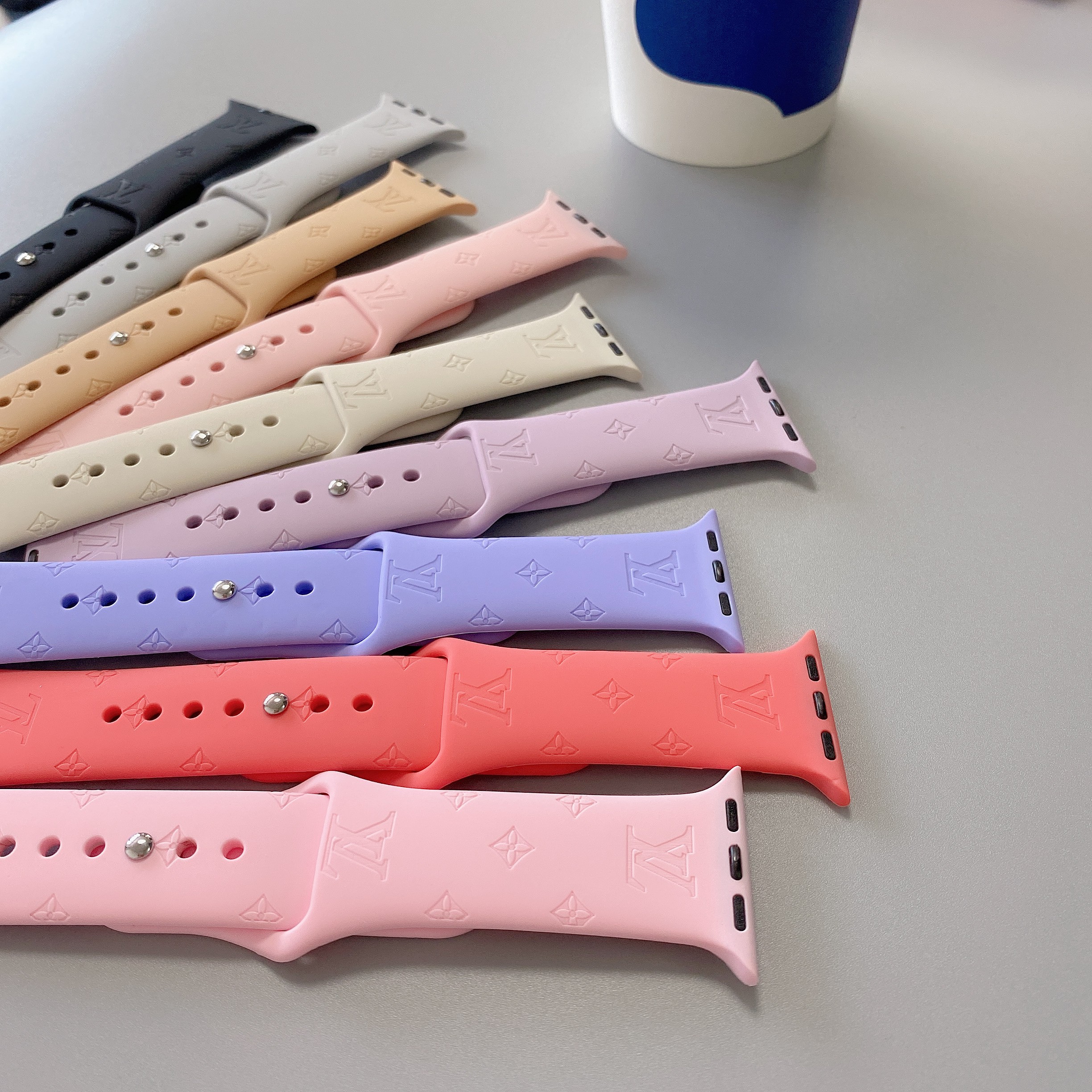 LV Dây Đồng Hồ Thông Minh Apple Watch Series 6 5 4 3 2 1 Kích Thước 44mm 42mm 38mm 40mm