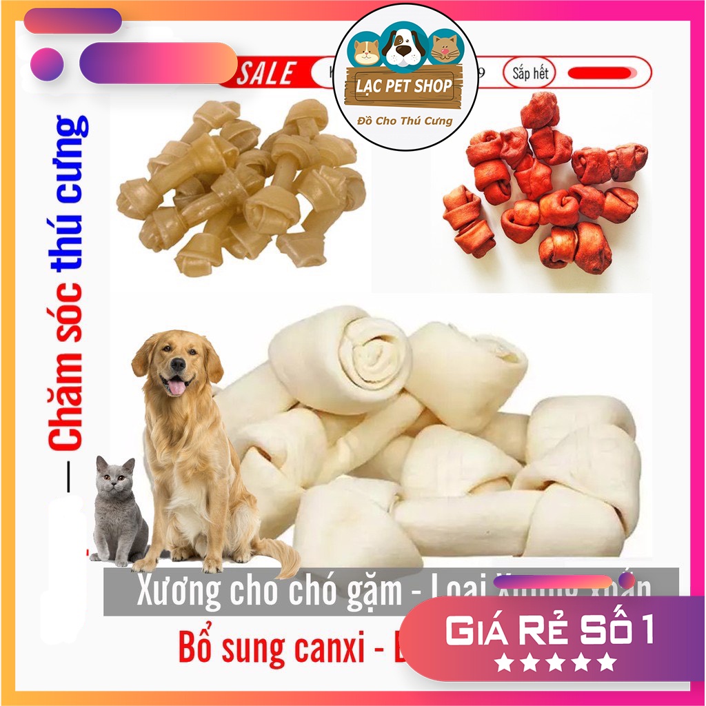 Xương chó gặm (nhiều loại) Xương da doog dành cho chó chơi và ăn bổ sung dưỡng chất