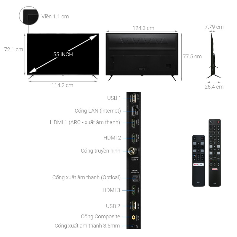 Android Tivi TCL 4K 55 inch L55P8