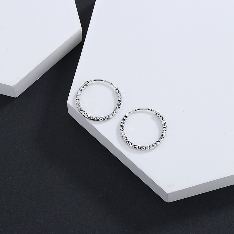 1 đôi Bông tai thời trang mảnh mạ bạc s925