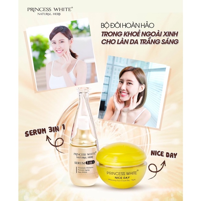 SERUM 3in1 PRINCESS WHITE DƯỠNG DA CHÍNH HÃNG
