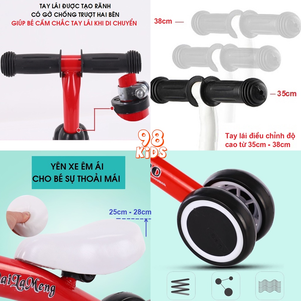 Xe Chòi Chân Cân Bằng Thăng Bằng 4 Bánh 3 Bánh Đồ Chơi Vận Động Cho Bé