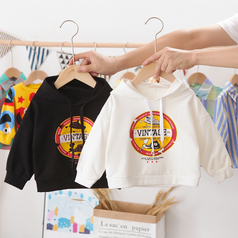 Áo hoodie in họa tiết đôi giày thời trang cho trẻ em