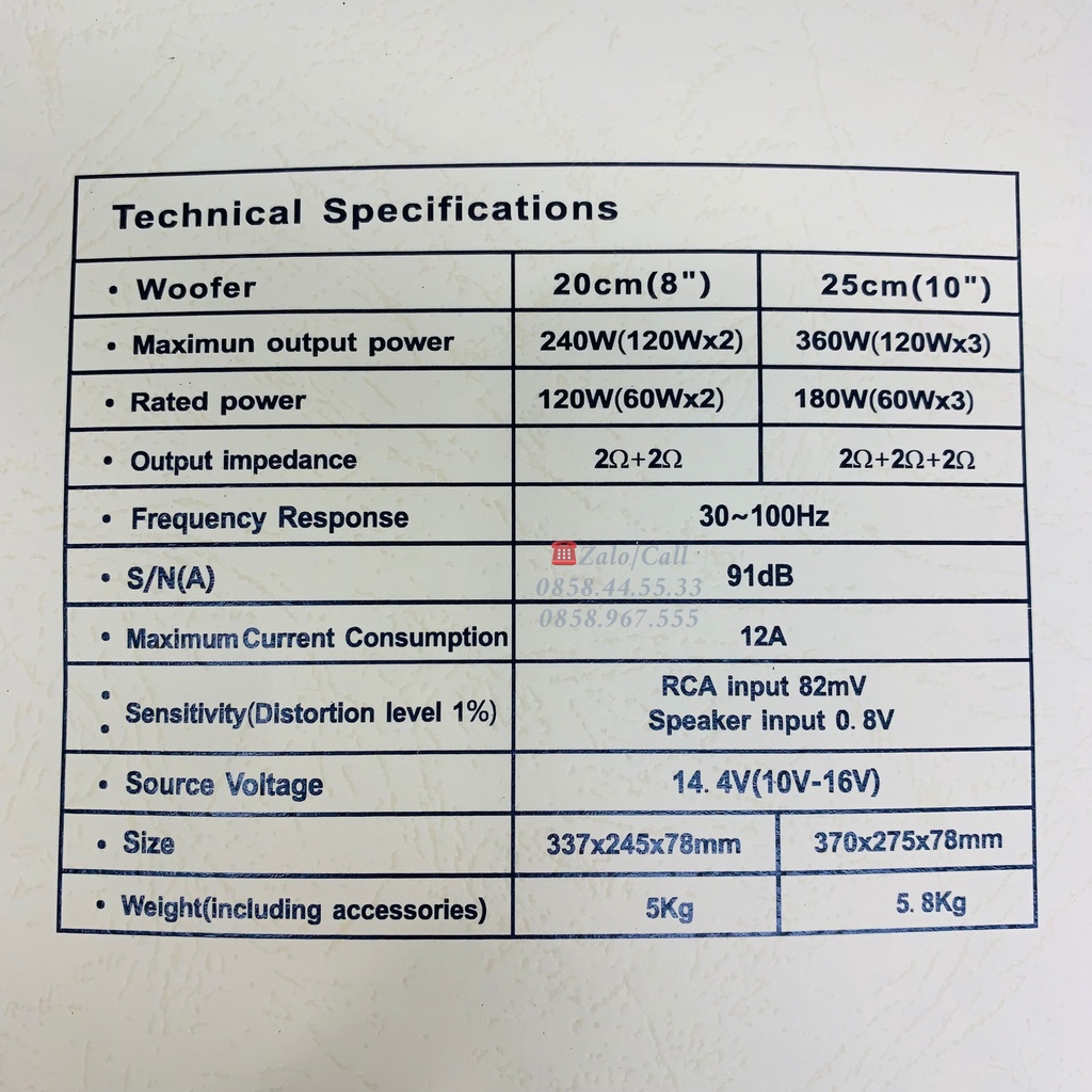 Loa sub gầm ghế ô tô sư tử MBQ – MB 10RL hàng cao cấp, Loa siêu trầm ô tô MBQ10RL Đại Việt Auto