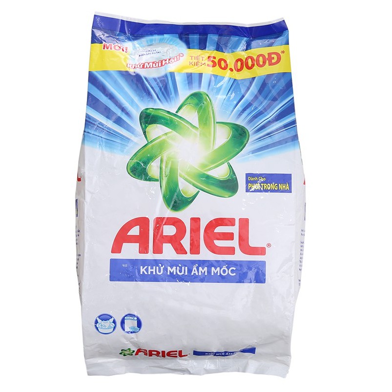 Bột giặt Ariel khử mùi ẩm mốc dành cho phơi trong nhà 3.8kg