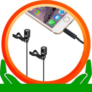 Micro cài áo đôi cho điện thoại, micro kép GW-515M