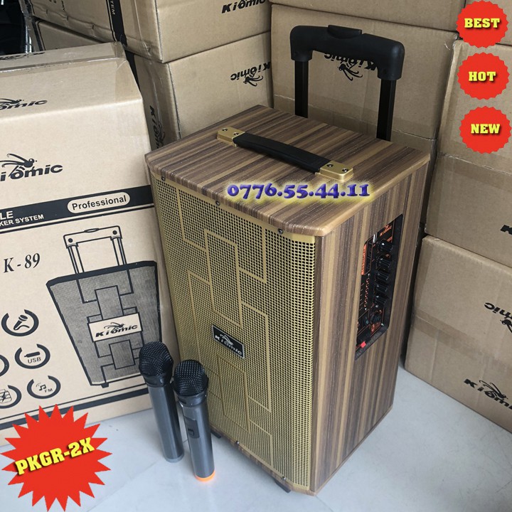 LOA KÉO DI ĐỘNG K89, LOA HÁT KARAOKE 2 MIC ÂM THANH HAY GIÁ RẺ