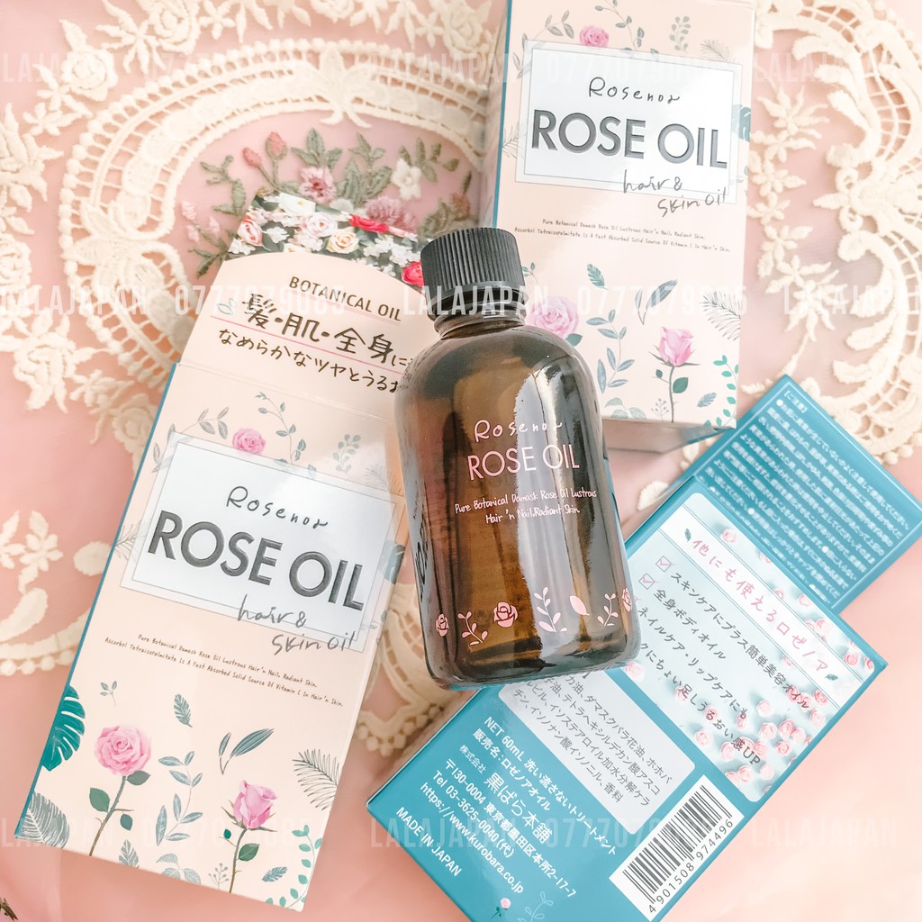 Botanical Rose Oil Nhật Bản dầu dưỡng cho tóc và body