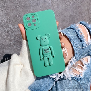 Ốp Lưng Basic Camera Nổi - Mẫu B@BY BE@RBRICK 2 ( Kèm Giá Đỡ Hình Gấu ) - ACE948