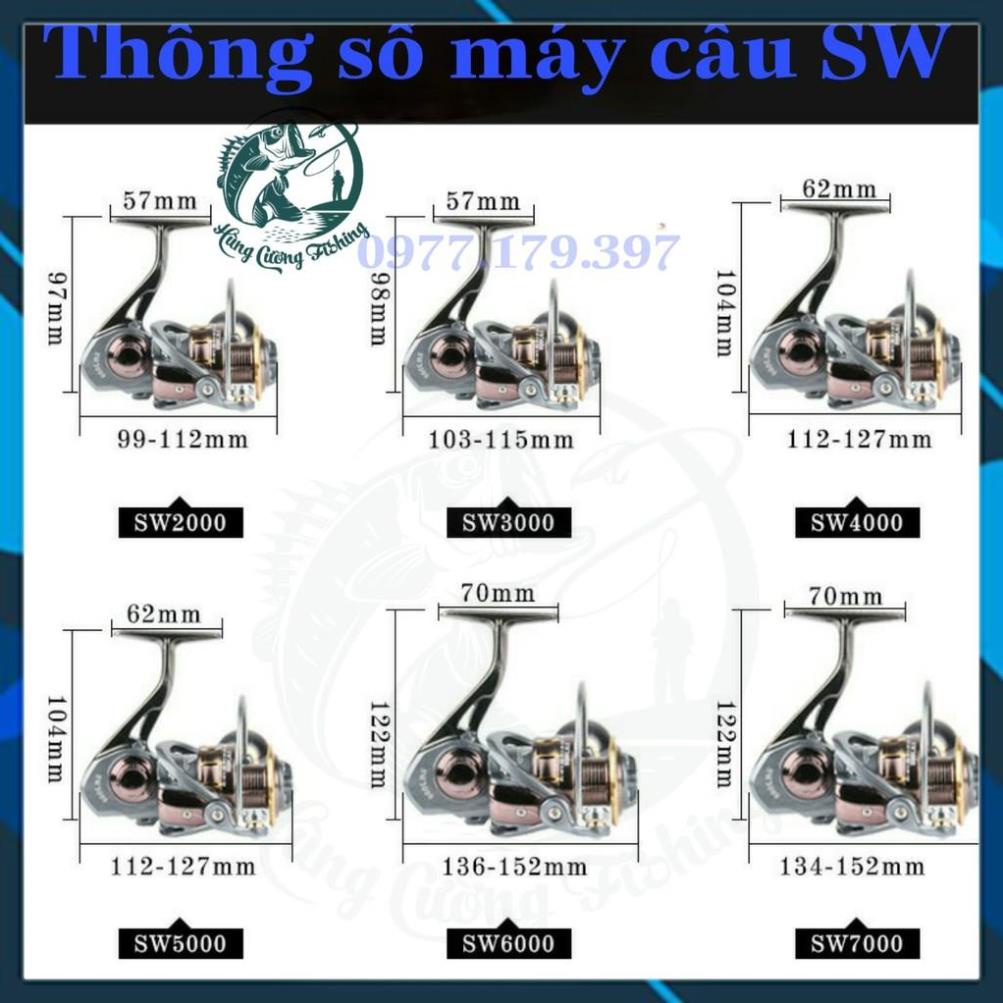 [Chất Lượng] Máy Câu Cá Deukio SW Độ Núm Tròn _Full Kim Loại_ Cực Chất,Siêu Khỏe