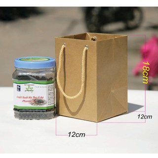 JG- 50 Túi Giấy Kraft Đáy Vuông 12cm Đựng Chậu Cây Cảnh