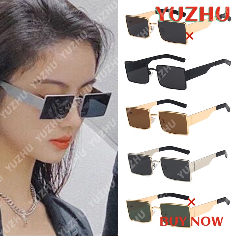 Kính mát gọng chữ nhật kim loại phong cách Ulzzang Hàn Quốc cho nam và nữ