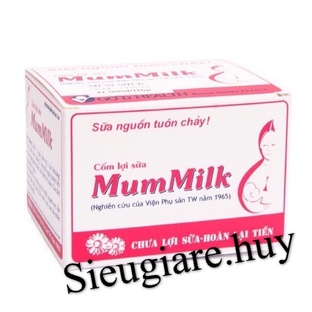 Thực phẩm hỗ trợ,cốm lợi sữa mummilk(hộp 20túi)