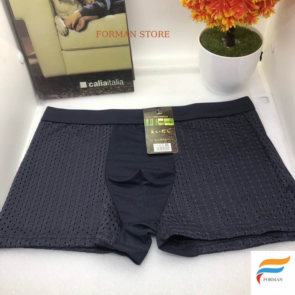 Quần Sịp Đùi Nam Thun Lạnh Thông Hơi FORMAN, Quần Lót Nam Boxer Thông Hơi Thoáng Mát,Chất Liệu Co Dãn Không Bai Không Xù