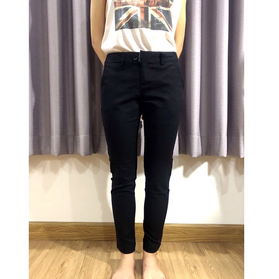 Quần Dài Kaki Thun Màu Kem Sữa / Quần Dài Nữ Trơn Basic