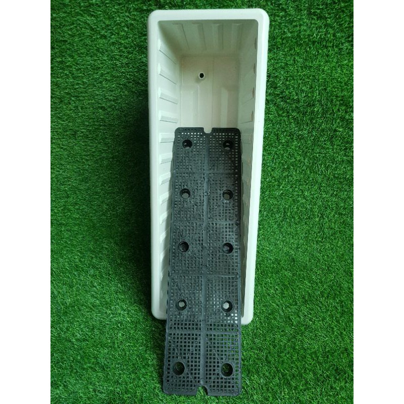 Chậu nhựa chữ nhật trồng cây to thông minh 64×23×20cm