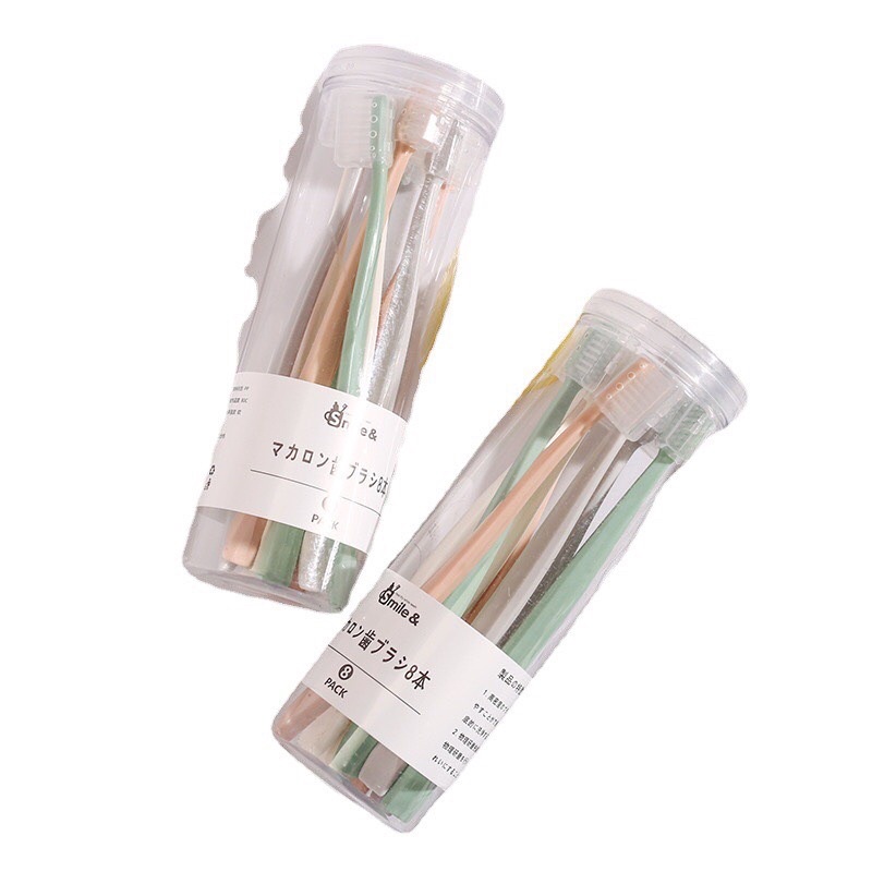 Hộp 8 bàn chải đánh răng Muji Nhật cho bé
