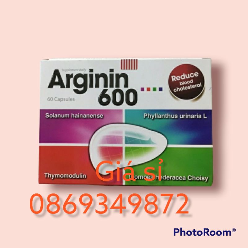 Viên uống giải độc gan hạ men gan ARGININ 600 - Giúp bổ gan tăng cường chức năng gan