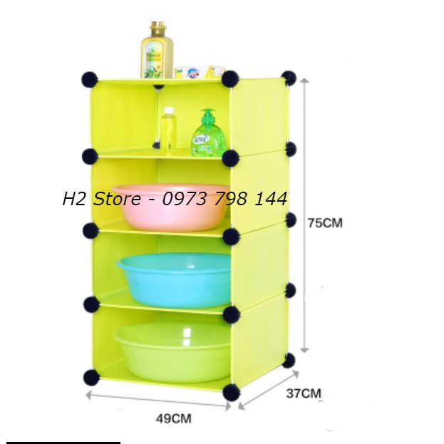 TỦ NHỰA ĐỂ ĐỒ TRONG NHÀ TẮM LẮP GHÉP THÔNG MINH 4 Ô NHỎ MẪU VÁCH NHIỀU MÀU GIÁ RẺ sâu 37cm