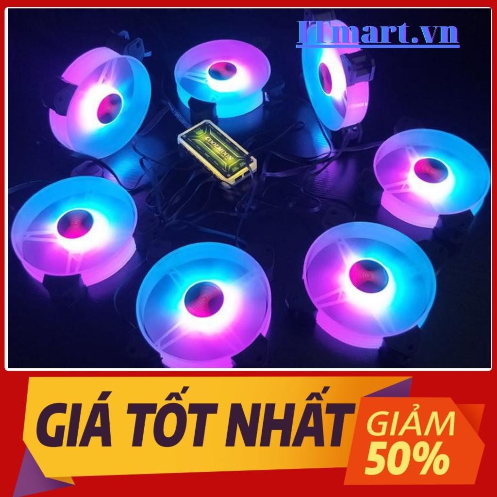 Quạt Tản Nhiệt, Fan Led RGB Coolmoon Y1 - Đồng Bộ Hub Coolmoon