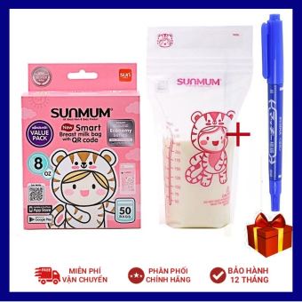 Túi trữ sữa SUNMUM khoá 3 lớp chắc chắn