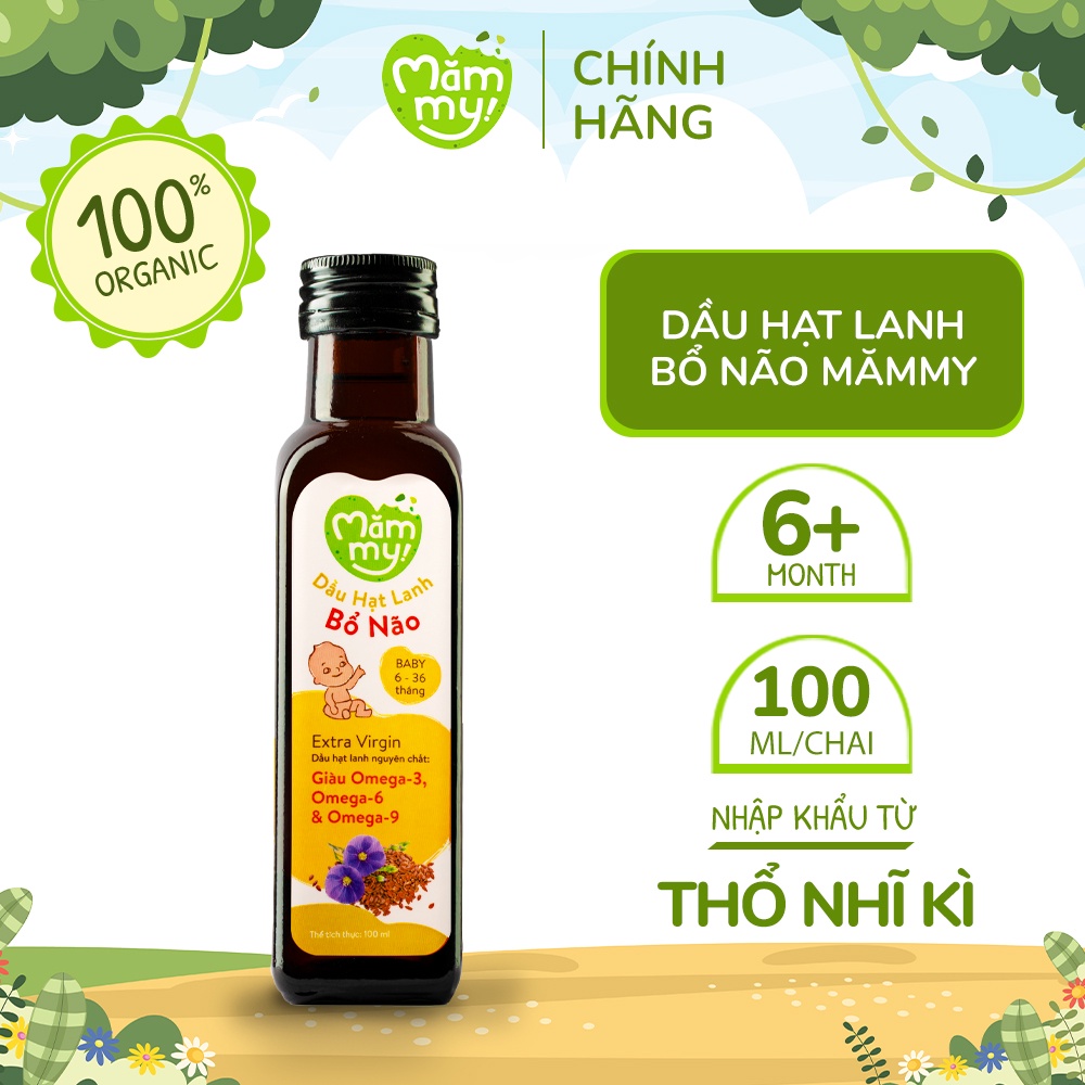 [BEST SELLER] Combo 2 Chai Dầu Ăn Dặm Hữu Cơ Bổ Não Mămmy - Dầu Cá Hồi Na Uy Và Dầu Hạt Lanh Giàu Omega 3 &amp; Vitamin