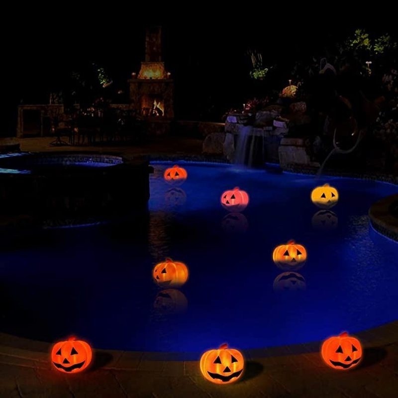 Đèn LED Hình Đầu Lâu / Bí Ngô Dùng Pin Trang Trí Halloween