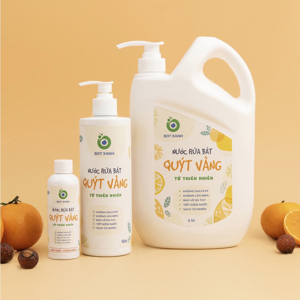 COMBO TRỢ GIÁ - MUA 4l TẶNG 500ML NƯỚC RỬA BÁT HỮU CƠ QUÝT VÀNG