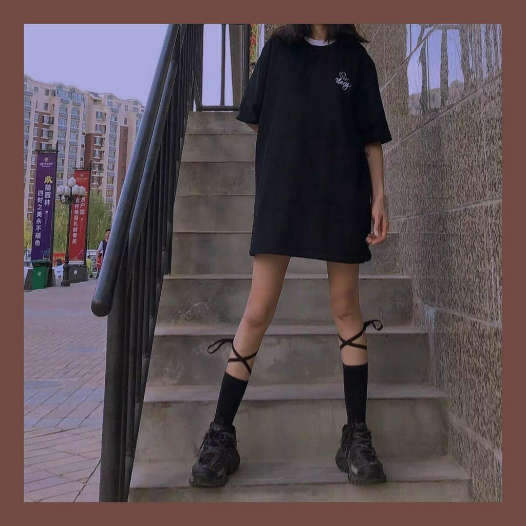 Japanese Knee Socks Lolita Socks Cotton Cross Straps Long Socks Cute Jk Women Tie Rope Socks Female Middle Tube Calf Socks