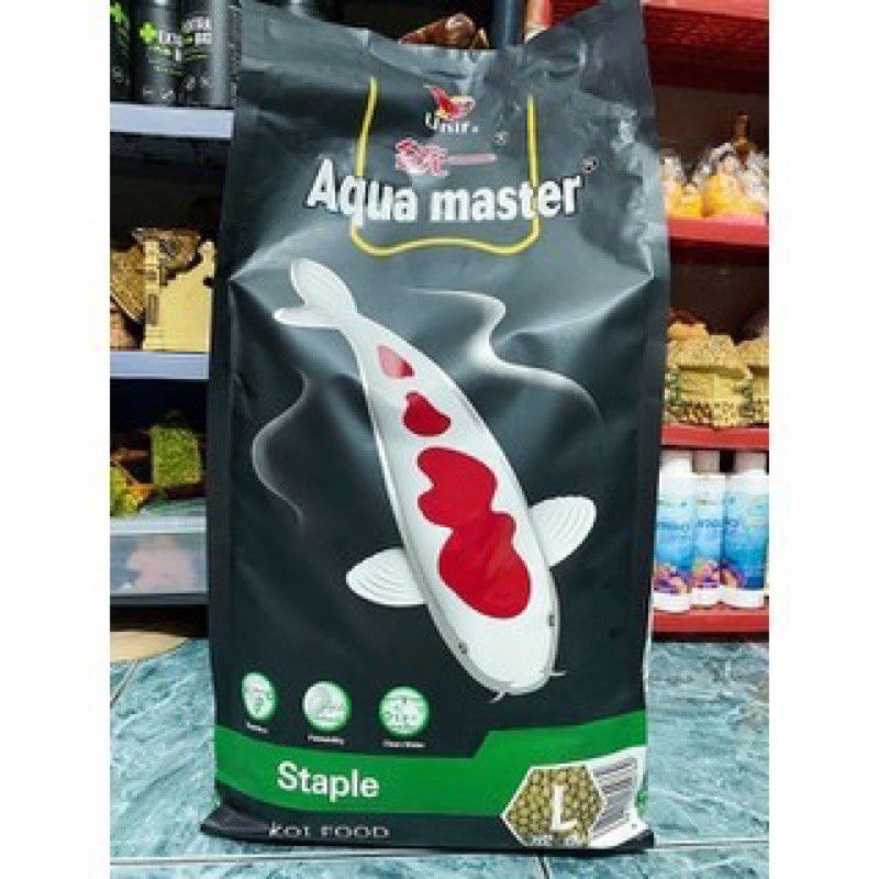 Cám Koi Aquamaster Staple 1kg size L, size S chiết từ túi 10kg đã hút chân không