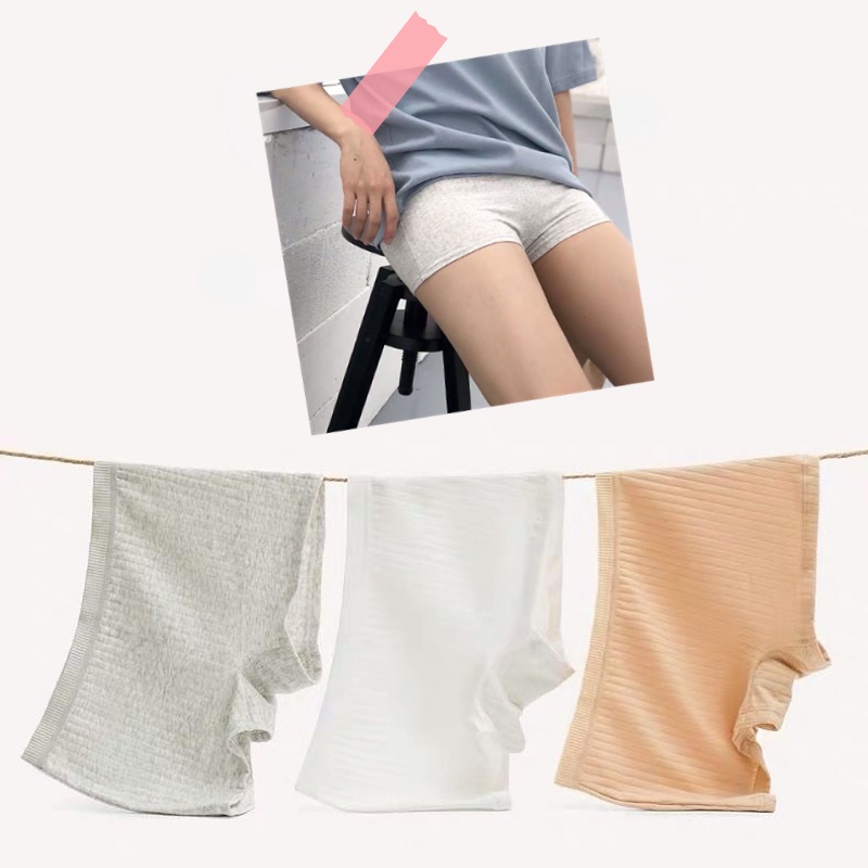 Quần Lót Boxer Lưng Vừa Bằng Cotton Thoáng Khí Cho Nữ Từ 40-70kg