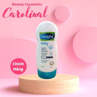 Sữa tắm gội Cetaphil Baby cho bé, trẻ sơ sinh 230ml của Canada không chứa hóa chất, không gây kích