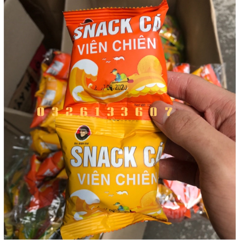 Sỉ Bịch 60 Gói Cá Viên Chiên Snack Bim Bim, snack bim bim cá viên chiên, đồ ăn vặt, ăn vặt tuổi thơ cổng trường