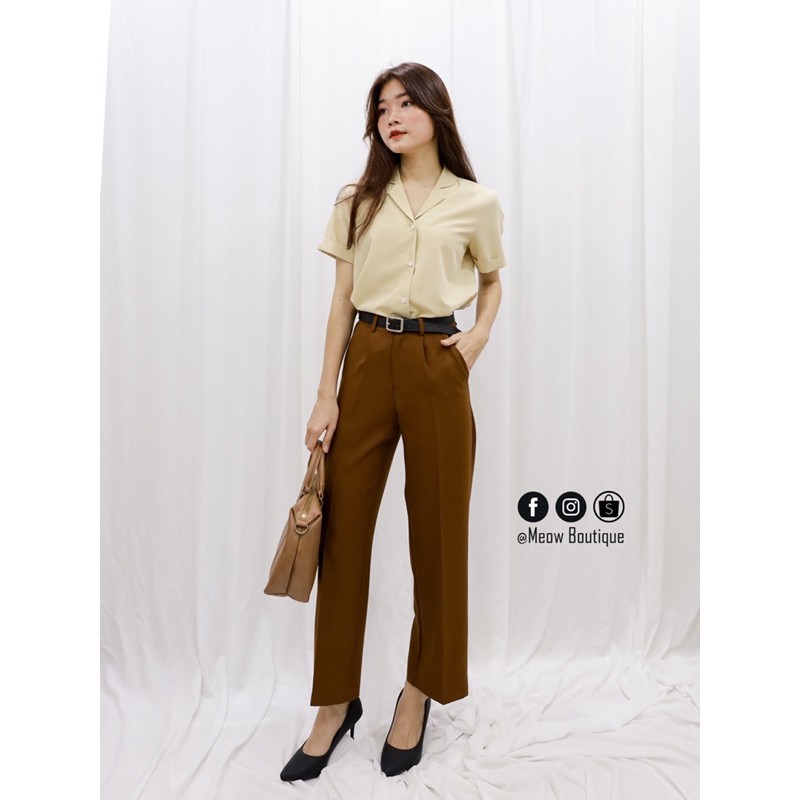 [Hình thật tự chụp] Quần ống suông Meow Boutique