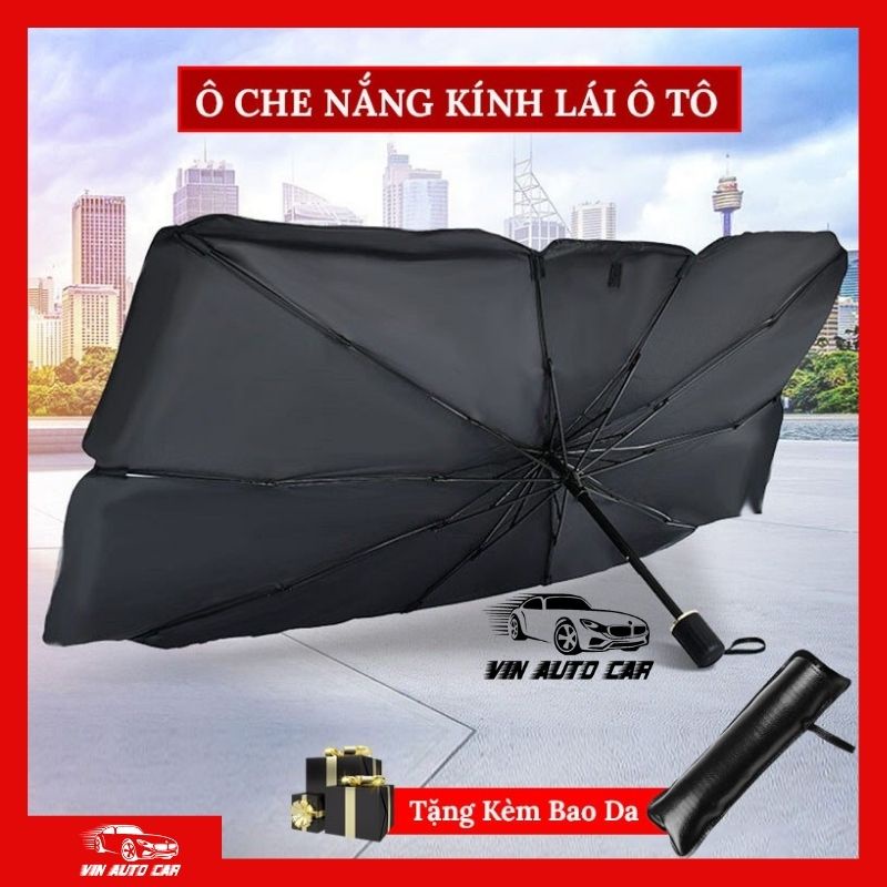 Dù Che Nắng Kính Lái Ô Tô, Ô Che Kính Lái Ô Tô Cao Cấp ( Tặng Kèm Bao Da ) - Chông Nắng, Tia UV Hiệu Qủa