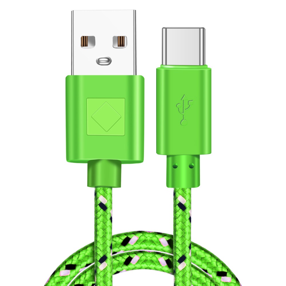 Dây Cáp Sạc Nhanh USB Loại C Bằng Nylon Dành Cho Điện Thoại Di Động Samsung OnePlus Xiaomi Huawei