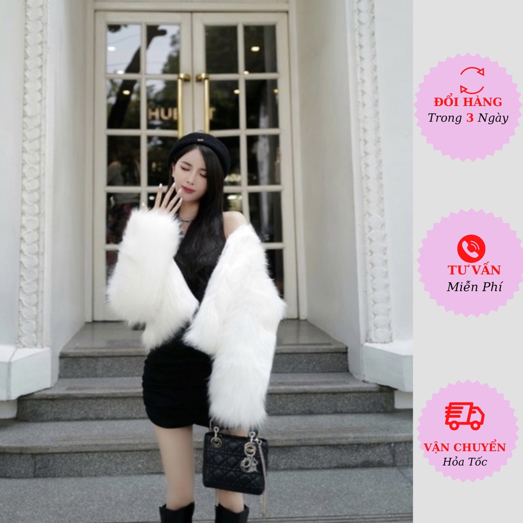 Áo khoác lông nữ sang chảnh mùa đông