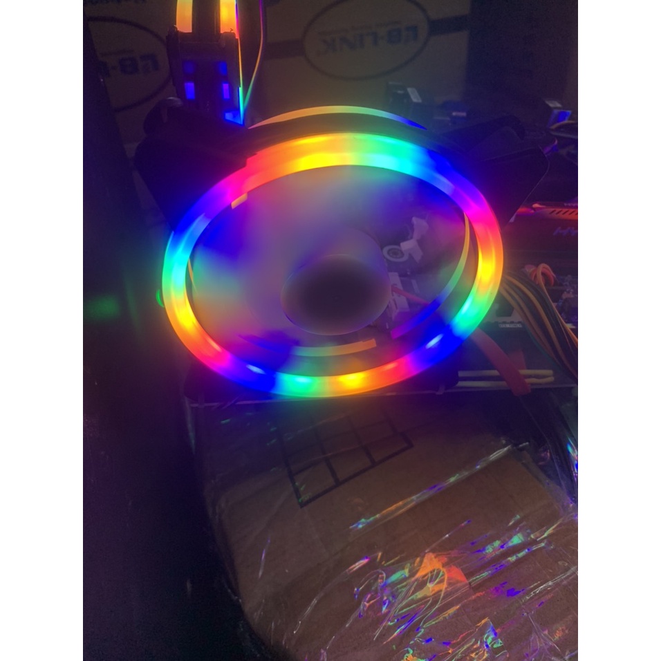 Quạt led rgb 12cm cắm sáng trực tiêp không cần hub