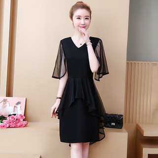 Đầm phối ren cho người béo mập - VBEO203