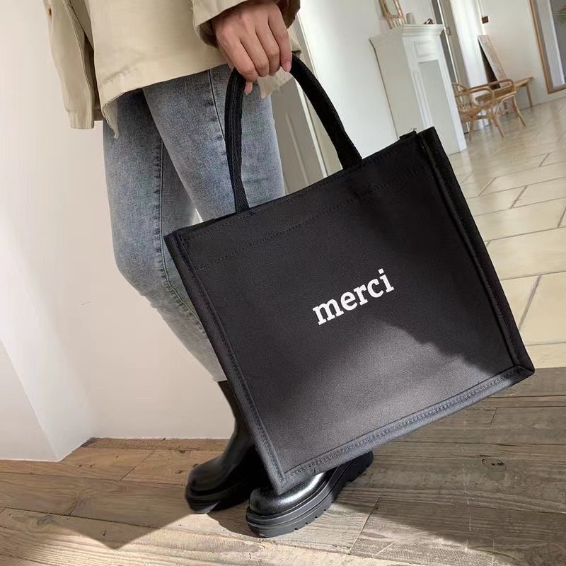 Túi xách Merci đeo vai Canvas đi học, đi làm để đồ du lịch cỡ lớn mẫu mới