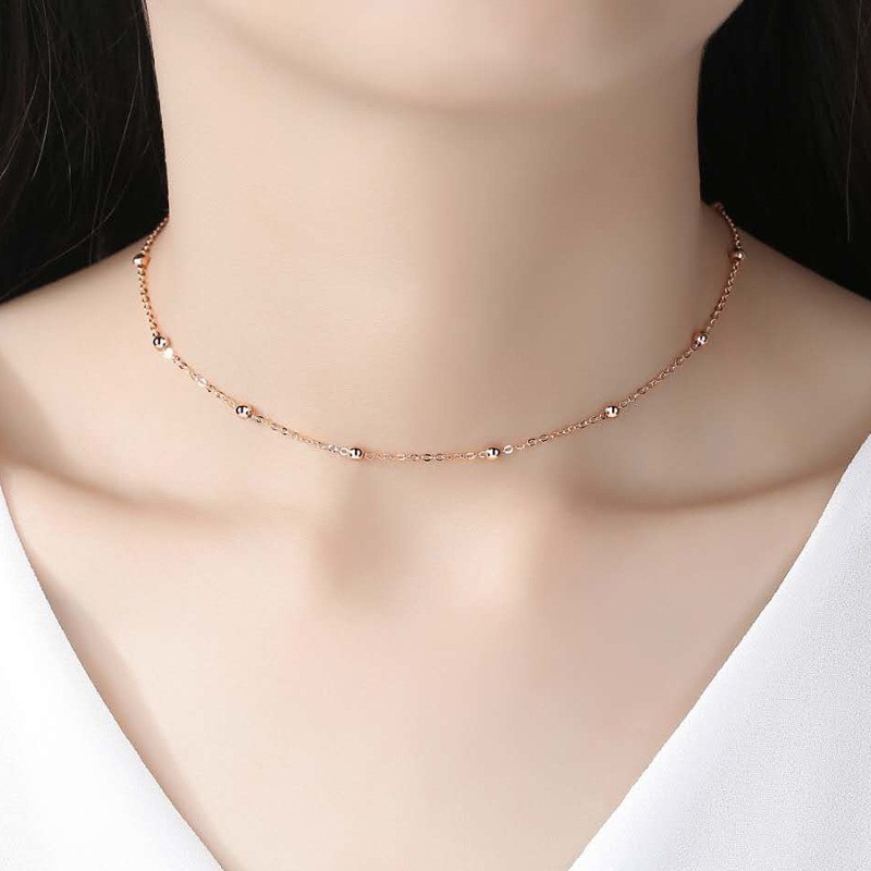 925 Silver Plated Necklace with Beautiful Round Beads