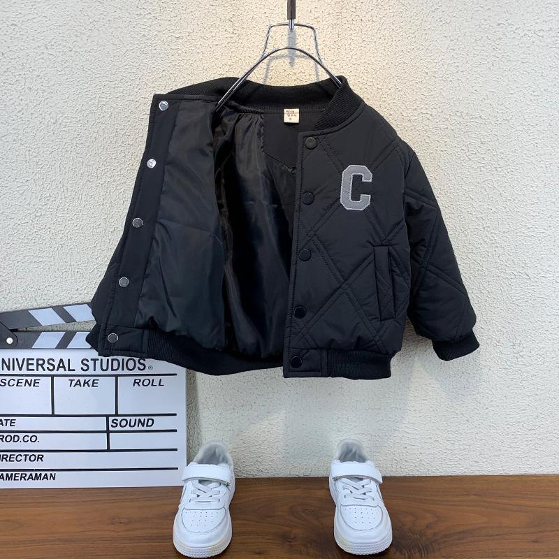 Áo Khoác Bóng Chày Bằng Vải Bông Dày Dặn Phong Cách Phương Tây Thời Trang Thu Đông Hàng Mới 2022 Dành Cho Trẻ Em